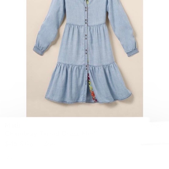 Matilda Jane Chambray Walk the Line Tiered-Ruffle Shirt Dress - Picture 11 of 12